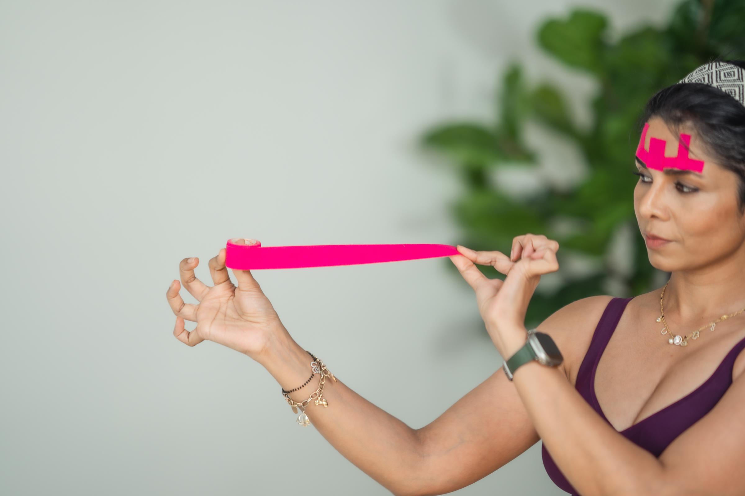 Parmita stretching pink face tape