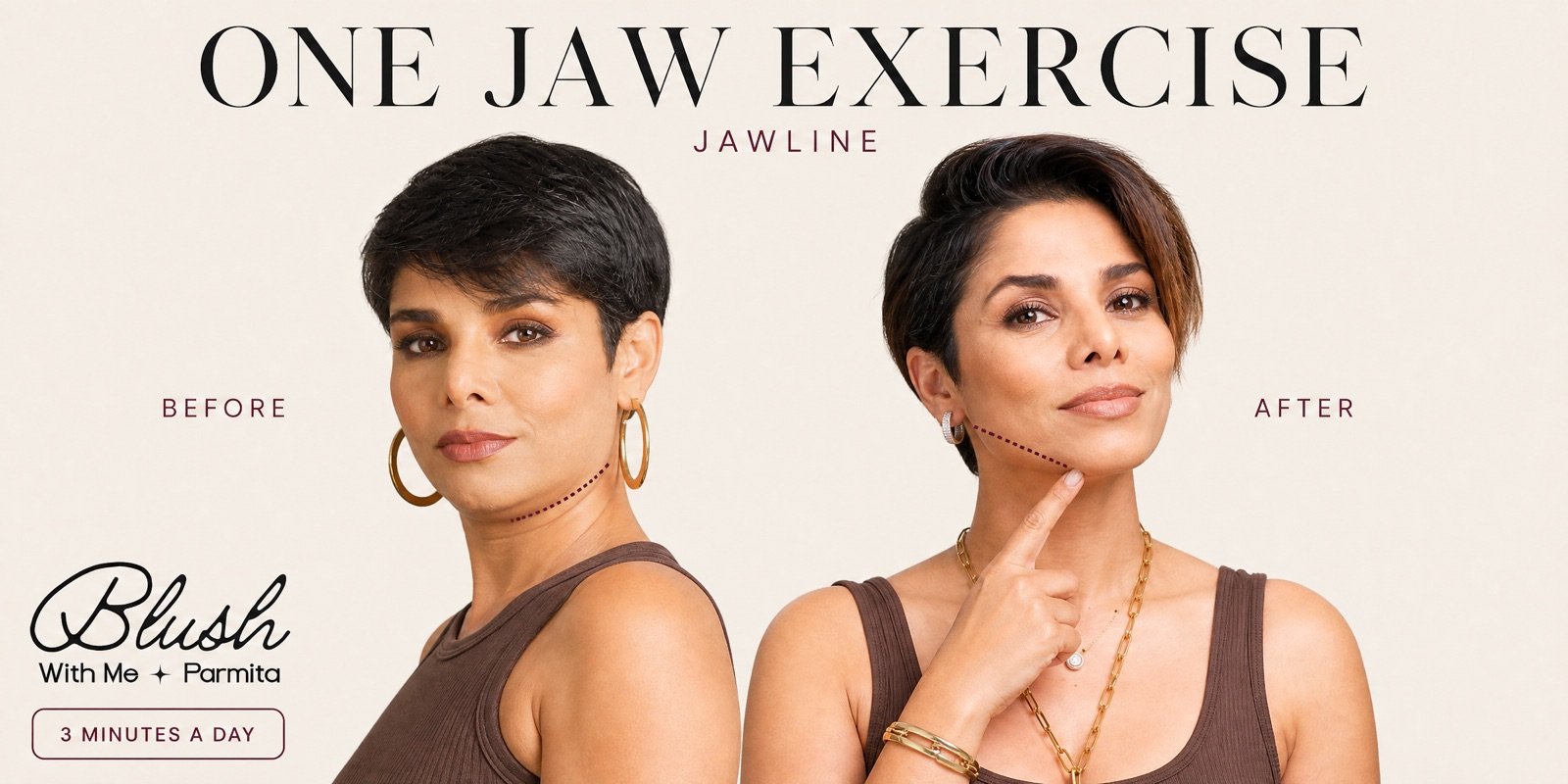 One jaw exercise, three minutes a day, for a firm face